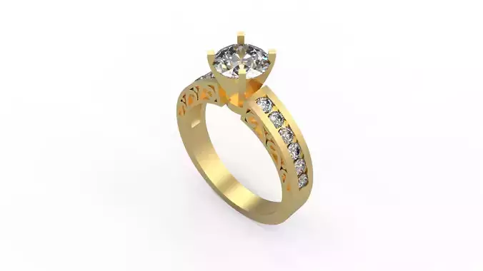 Woman Solitaire Ring 685
