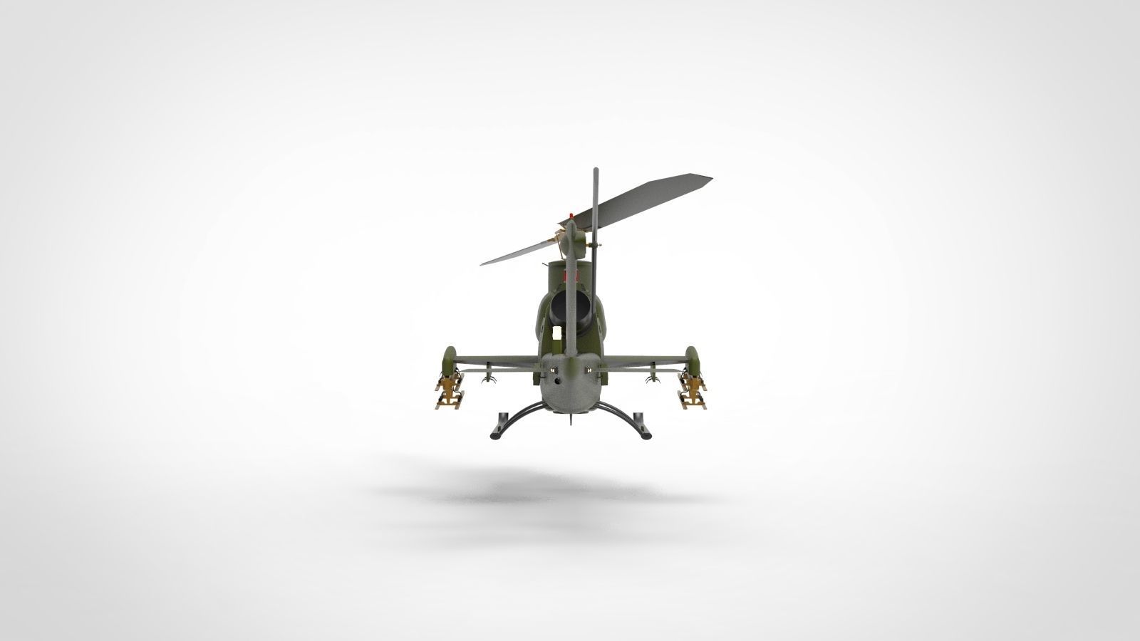 AH-1 Cobra Helicopter 3D model_4