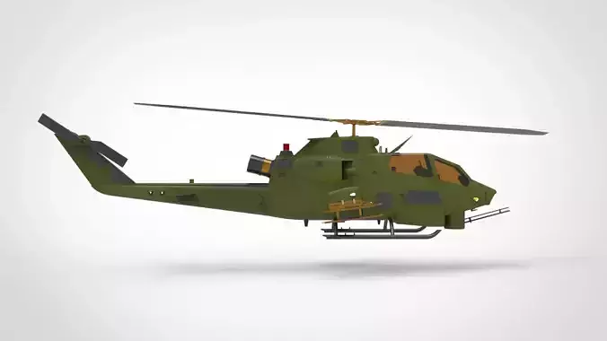 AH-1 Cobra Helicopter 3D model