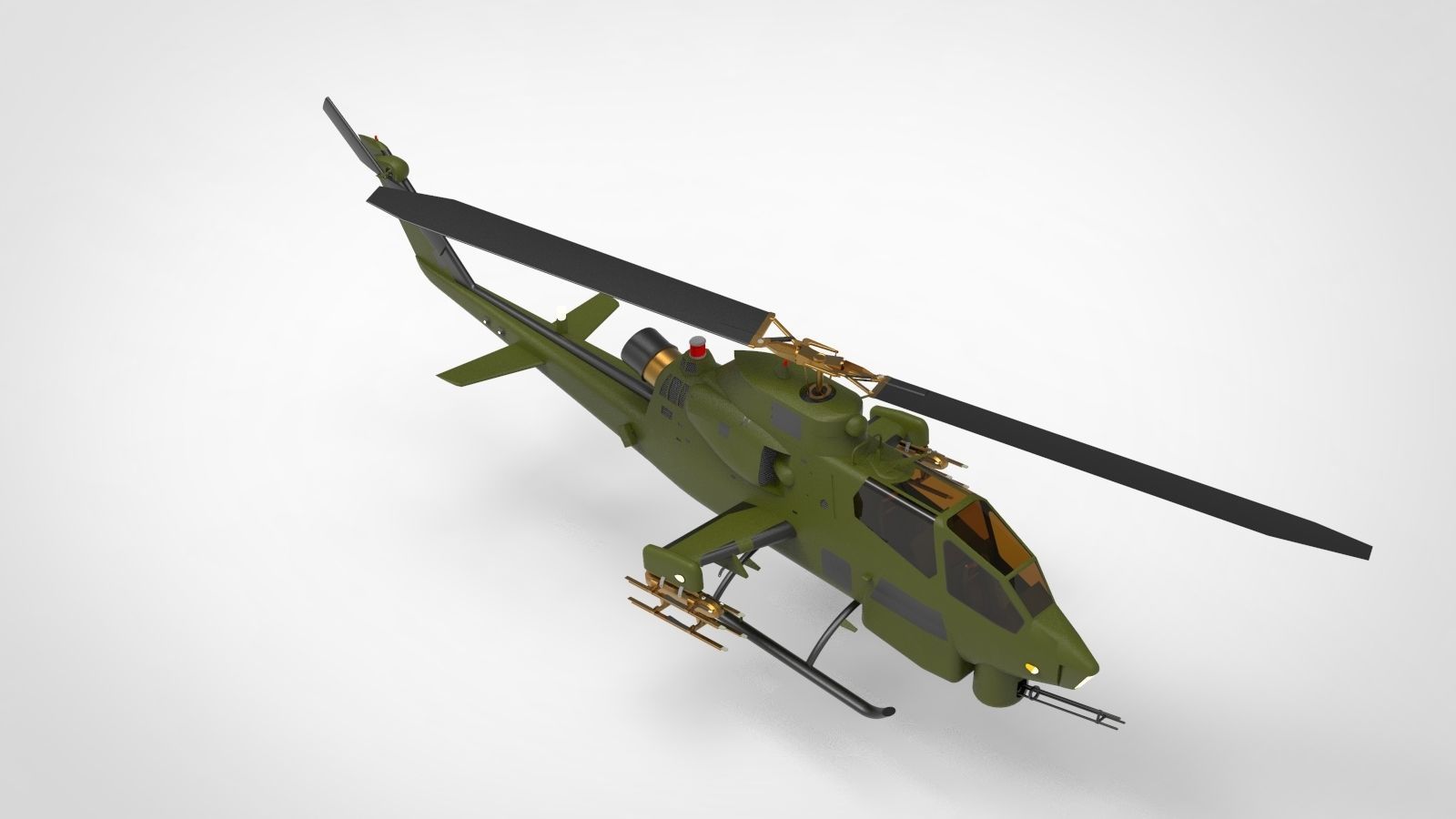 AH-1 Cobra Helicopter 3D model_6