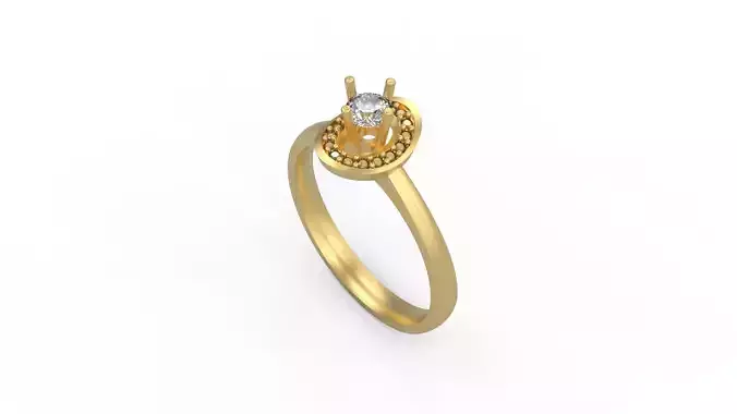 Woman Solitaire Ring 690