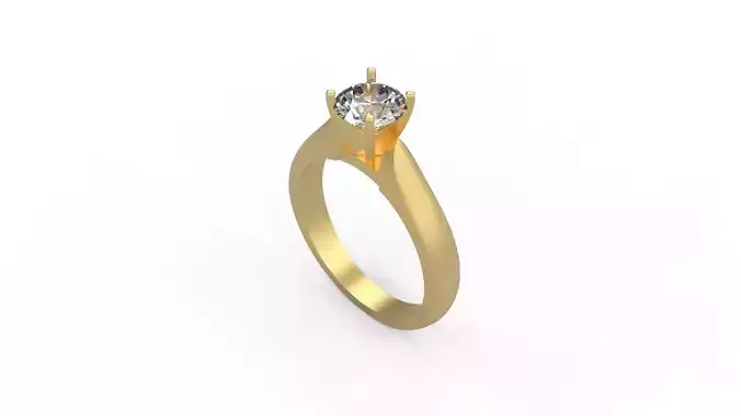 Woman Solitaire Ring 694