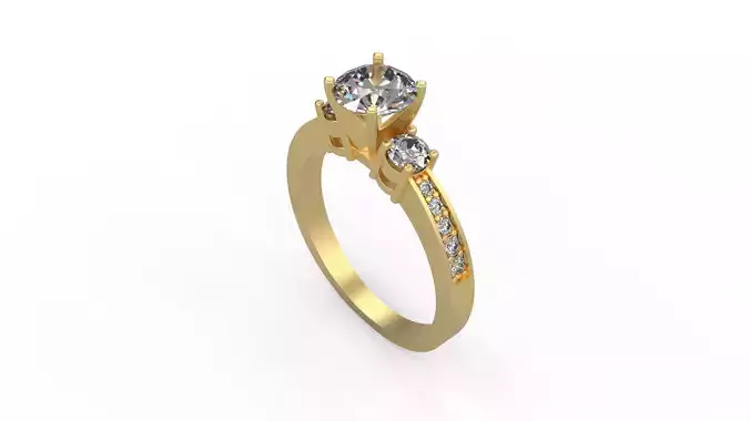 Woman Solitaire Ring 692
