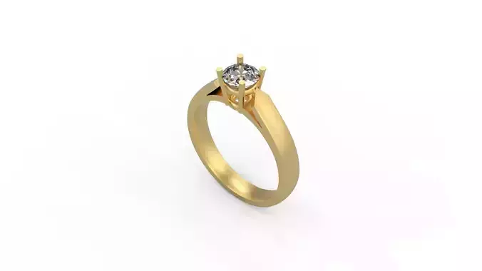 Woman Solitaire Ring 693