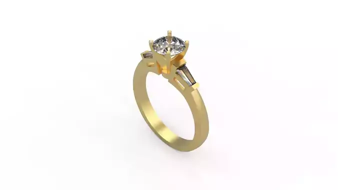 Woman Solitaire Ring 697