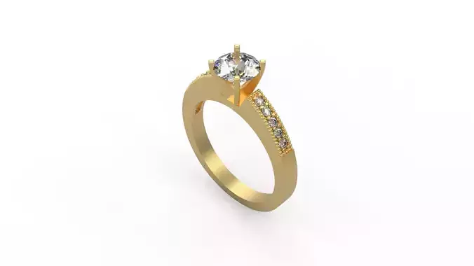 Woman Solitaire Ring 700