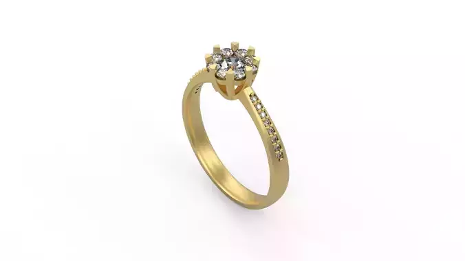 Woman Solitaire Ring 701