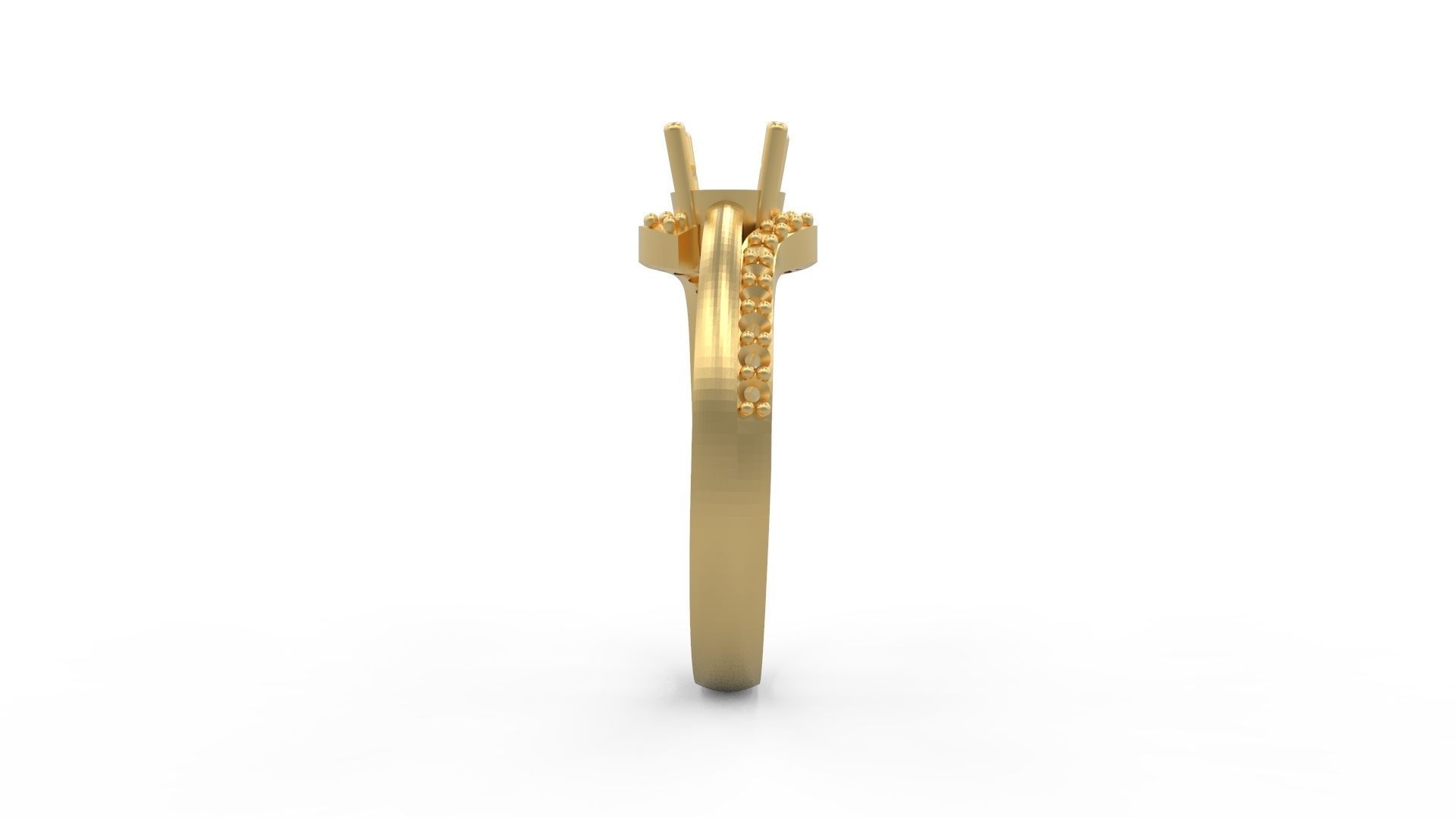 Woman Solitaire Ring 702 3D print model_2
