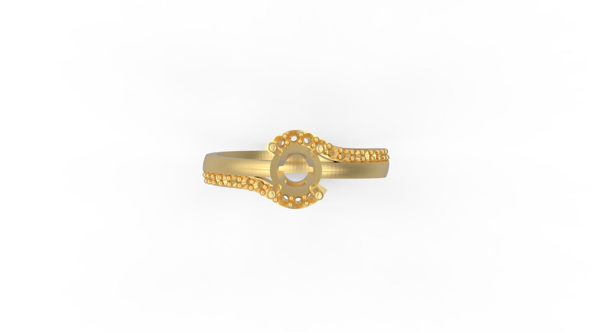 Woman Solitaire Ring 702 3D print model_4