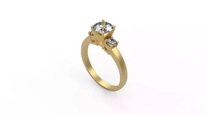 Woman Solitaire Ring 704