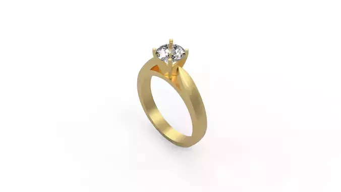Woman Solitaire Ring 705