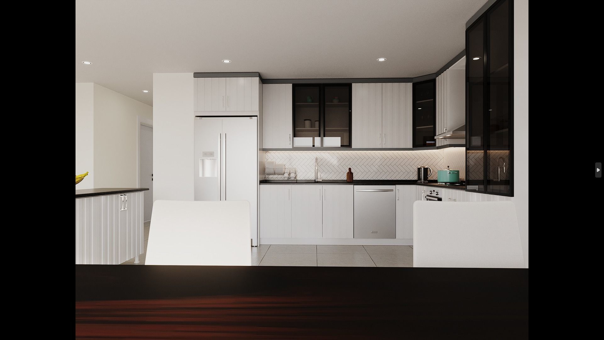 Modern Kitchen Low-poly 3D model_3