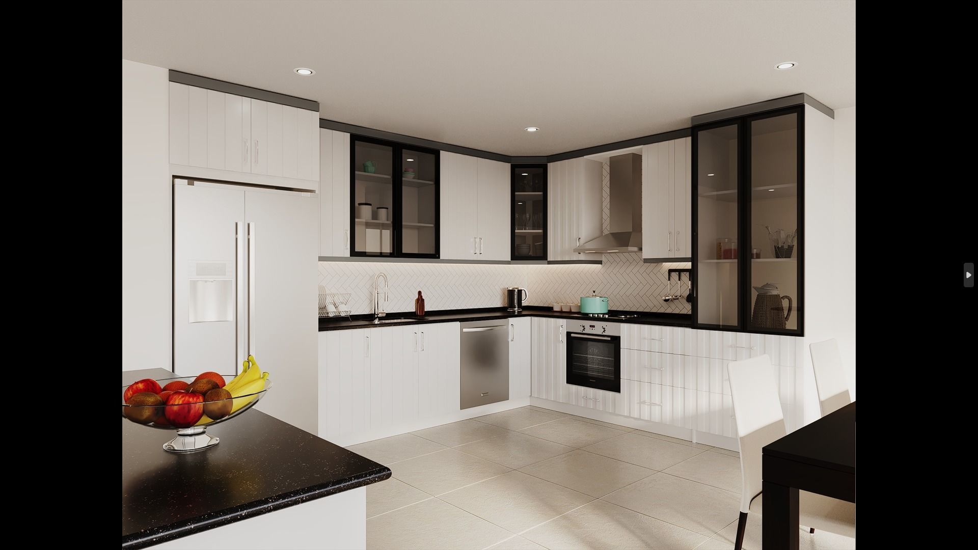 Modern Kitchen Low-poly 3D model_2