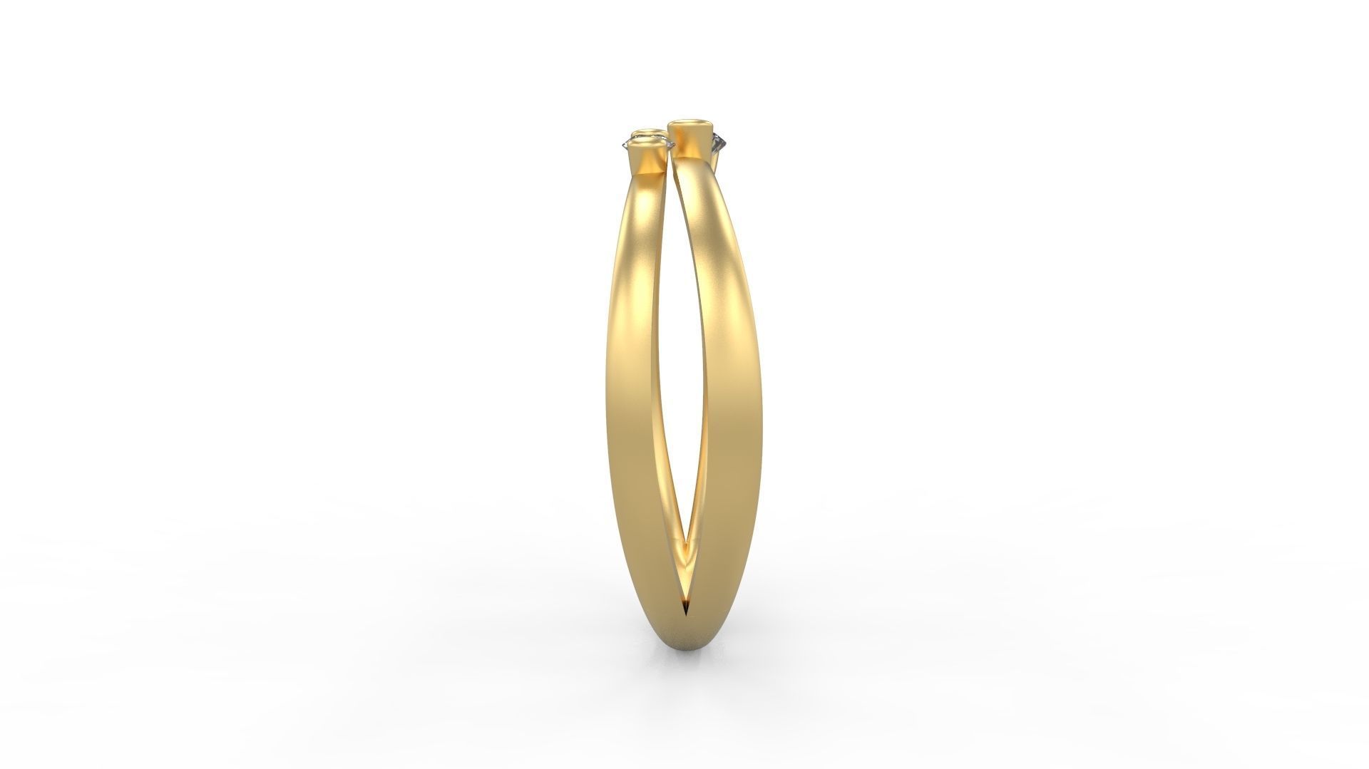 Woman Solitaire Ring 714 3D print model_2