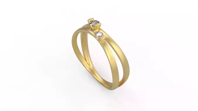 Woman Solitaire Ring 714