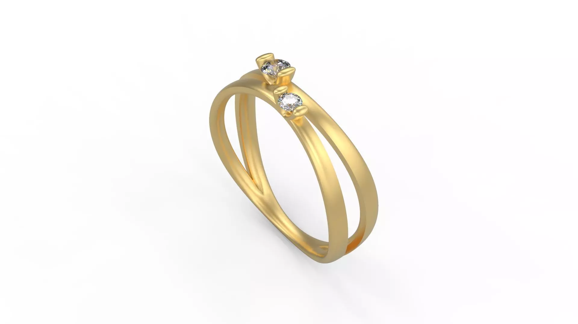 Woman Solitaire Ring 714 3D print model_0