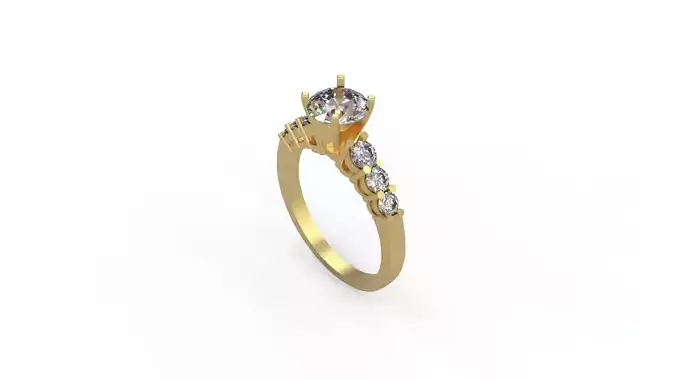Woman Solitaire Ring 651