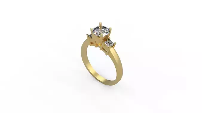 Woman Solitaire Ring 652