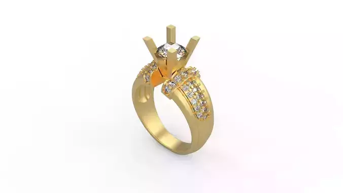 Woman Solitaire Ring 653