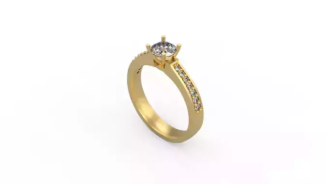 Woman Solitaire Ring 654