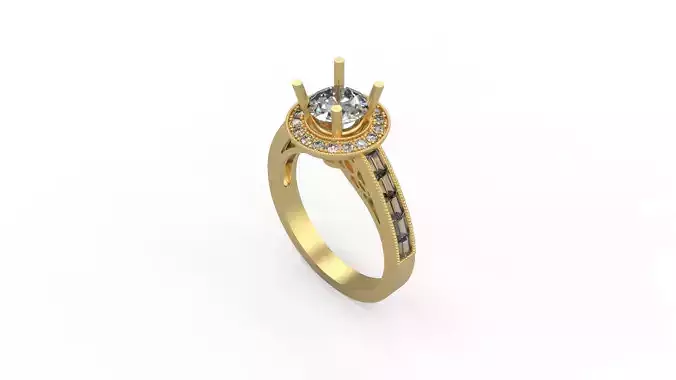 Woman Solitaire Ring 657
