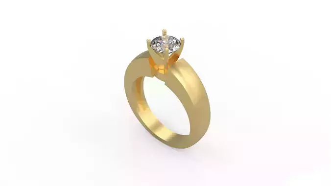 Woman Solitaire Ring 641