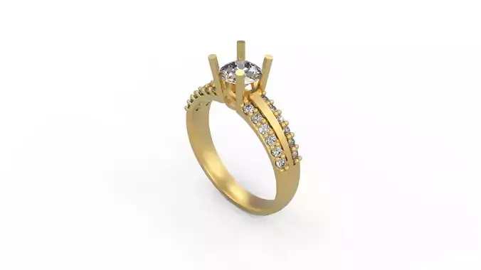Woman Solitaire Ring 642