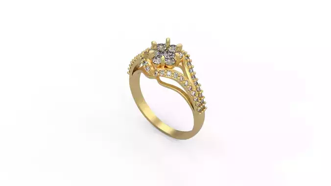 Woman Solitaire Ring 644