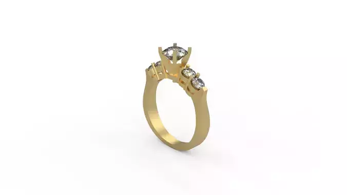 Woman Solitaire Ring 658