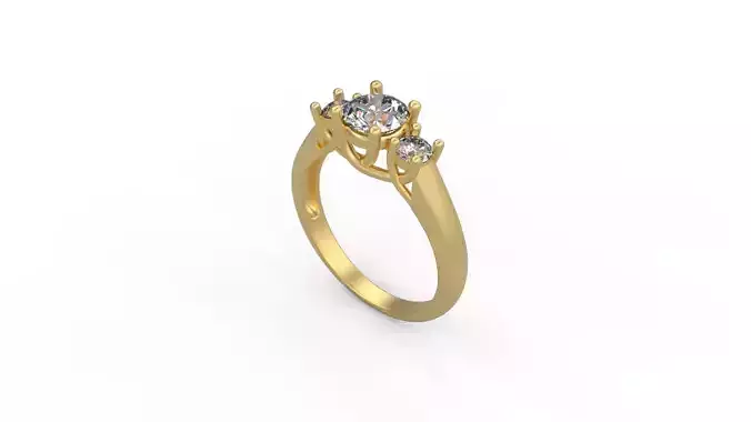 Woman Solitaire Ring 659