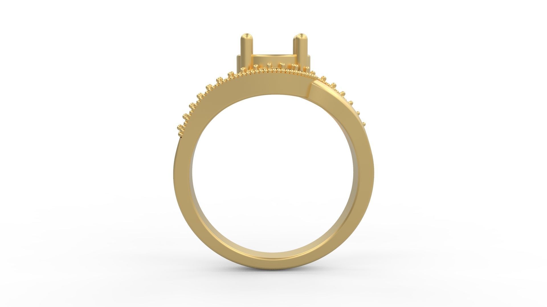 Woman Solitaire Ring 664 3D print model_1
