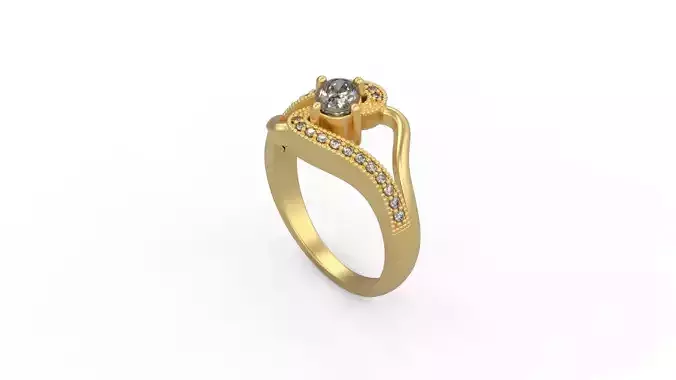 Woman Solitaire Ring 670