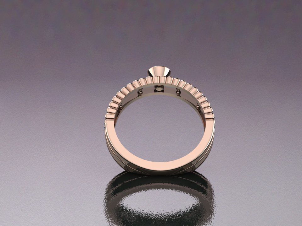 Diamond Ring 3D print model_4