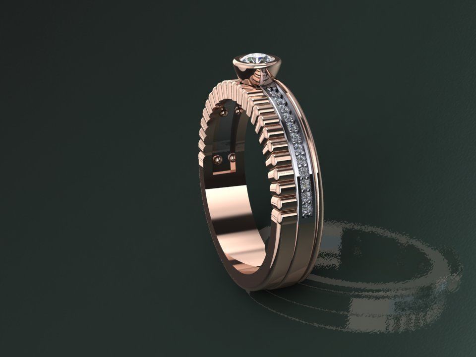 Diamond Ring 3D print model_2