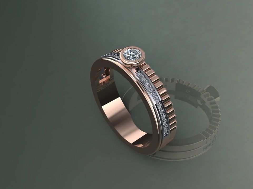 Diamond Ring 3D print model_1
