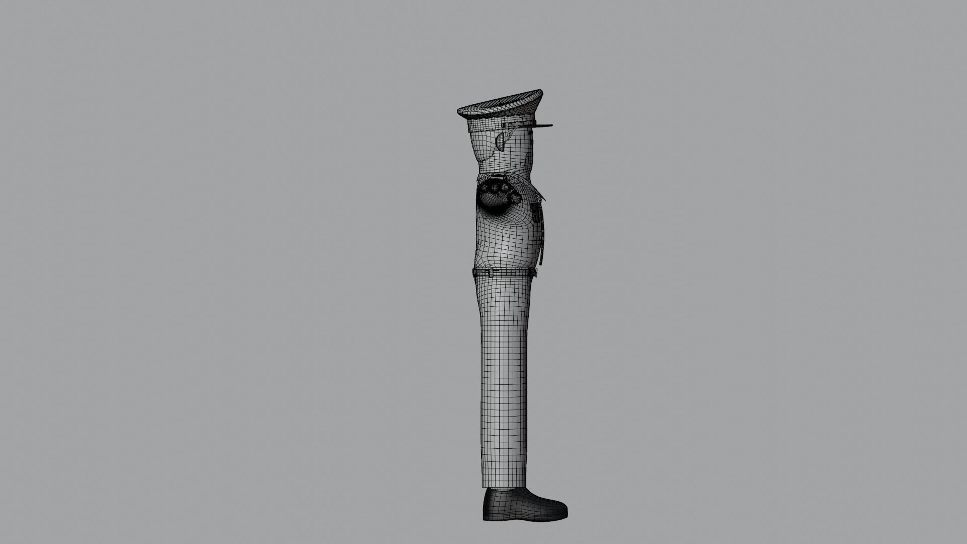 Minimal Pilot Cartoon Character 3D model_21