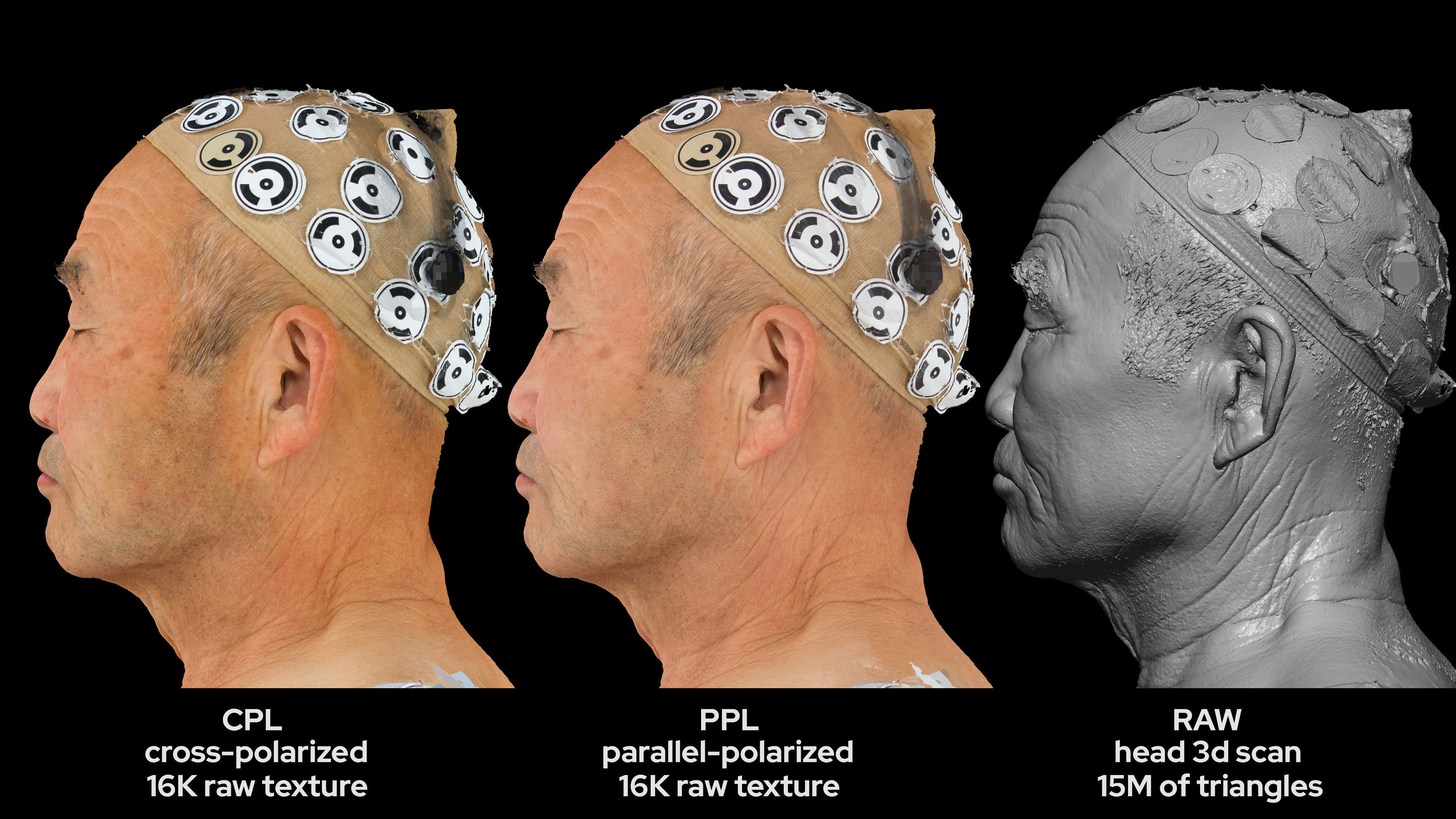 Asian Male 70s head scan 030 3D model_6