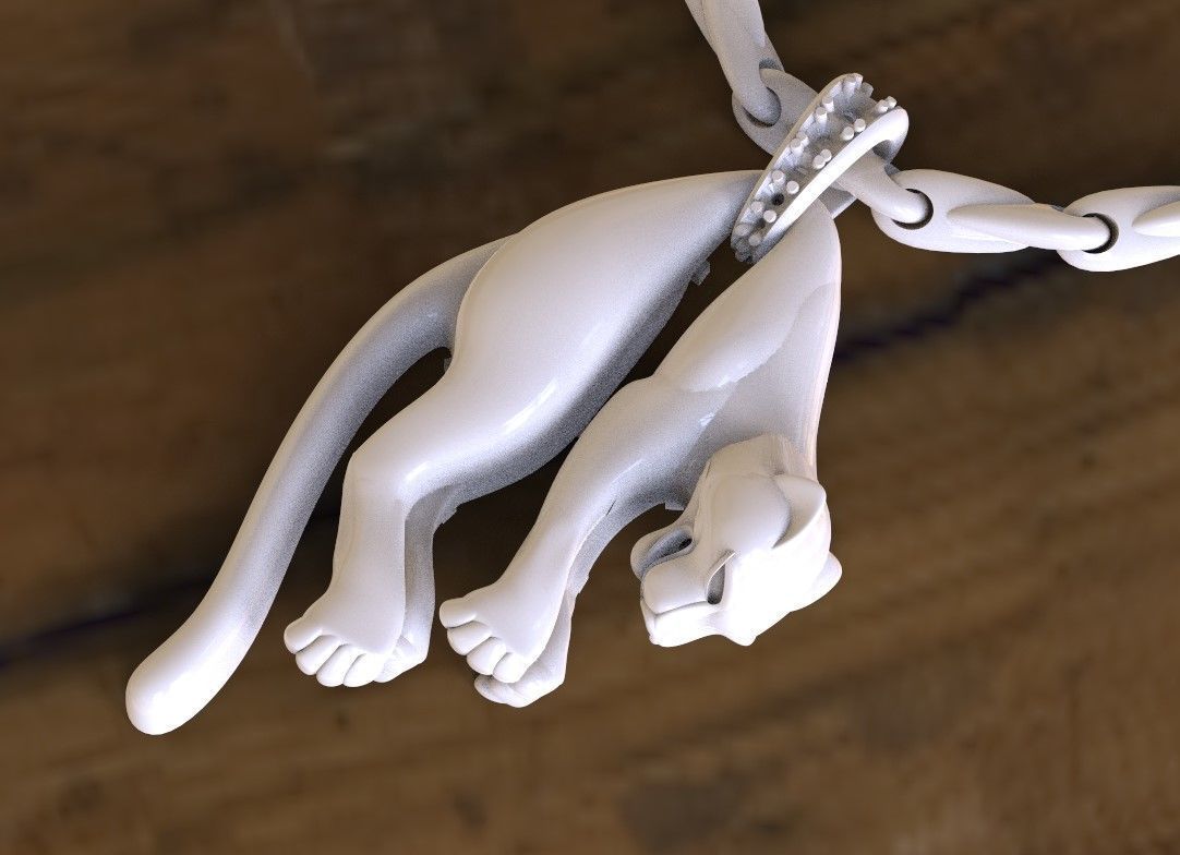 pendant  gold 3D print model_36