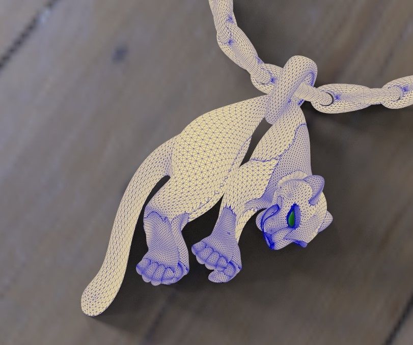 pendant  gold 3D print model_32