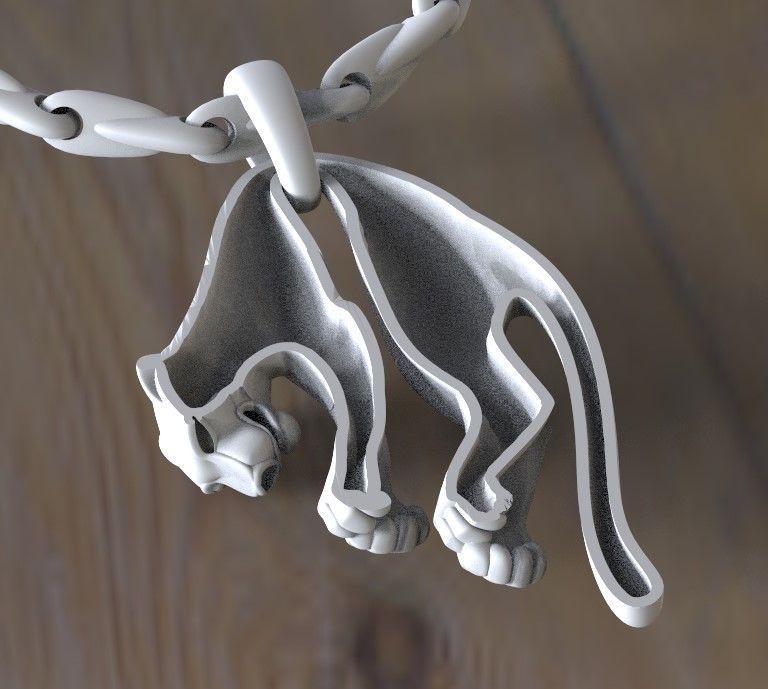 pendant  gold 3D print model_17