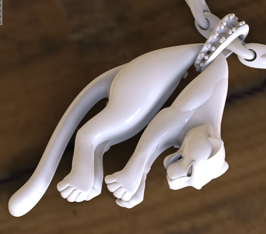 pendant  gold 3D print model_30