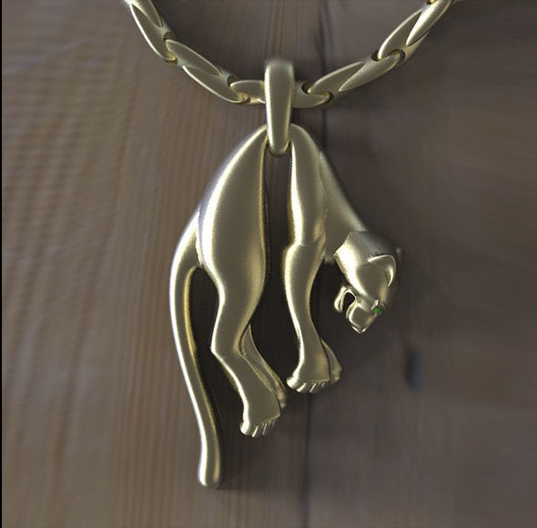pendant  gold 3D print model_31