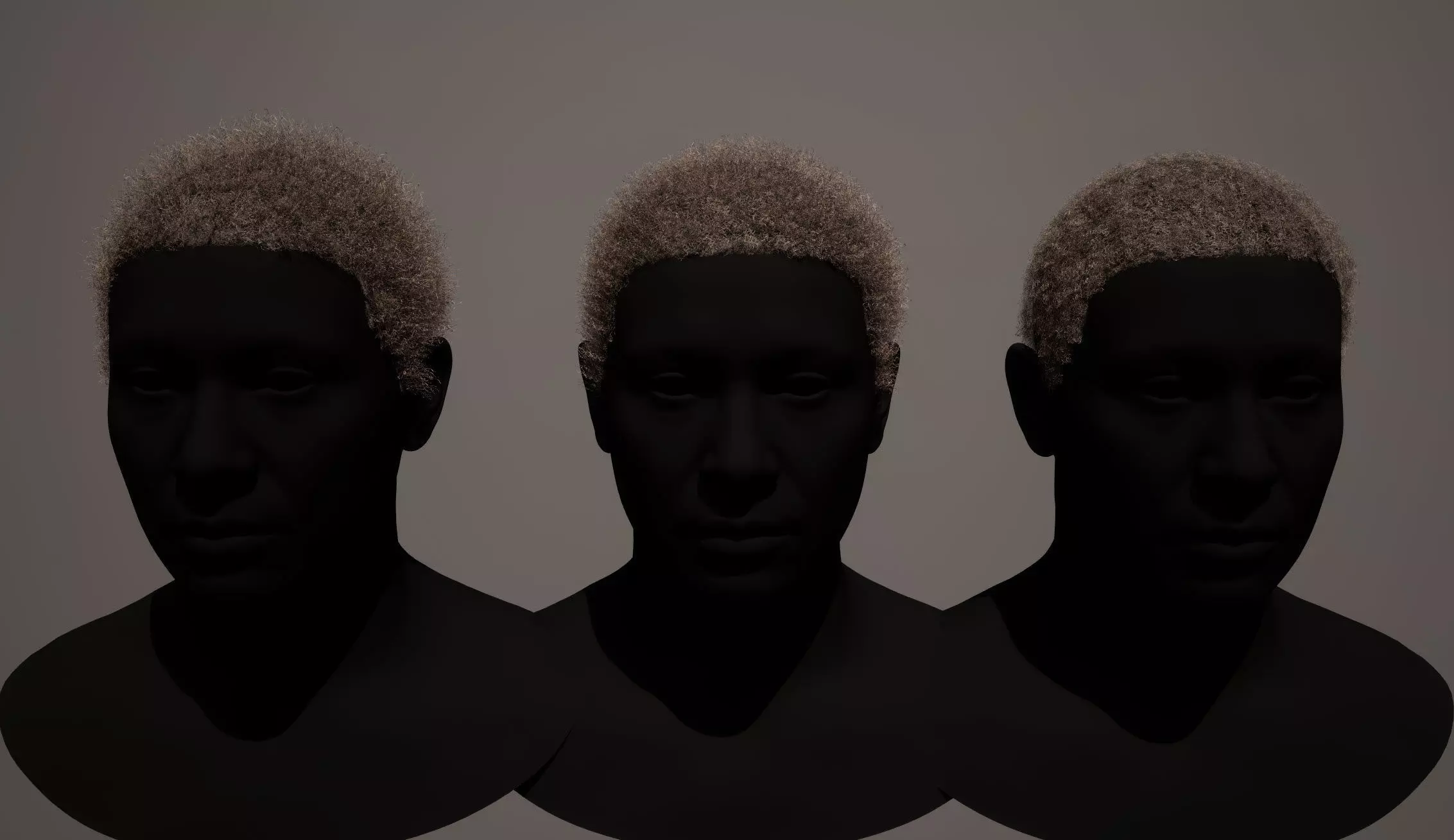 Real time afro hair 3D model_0