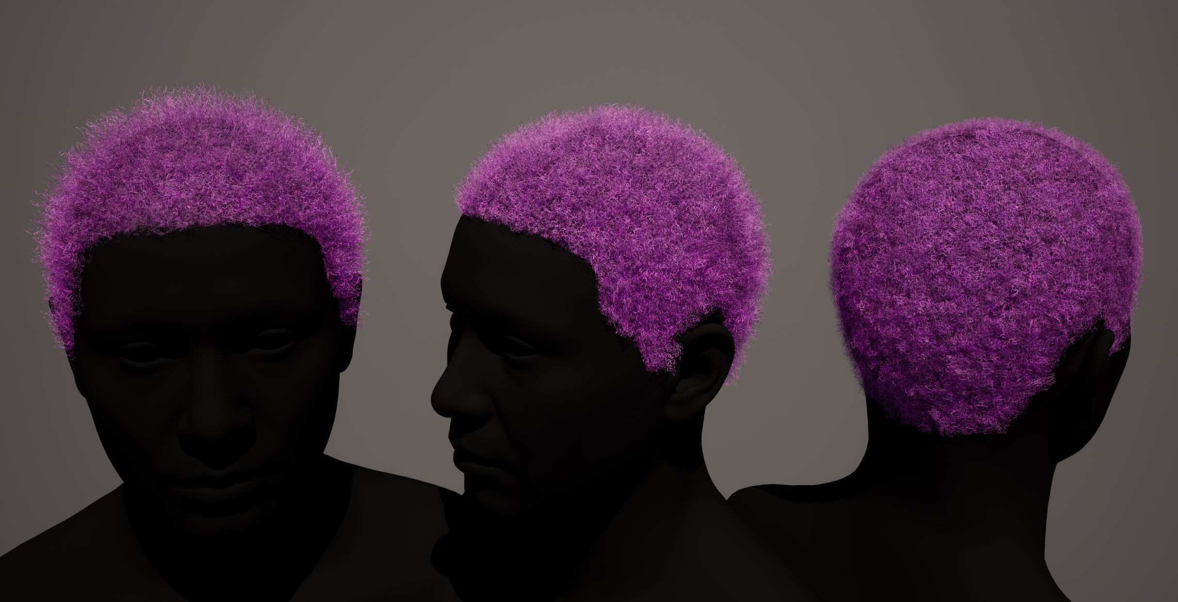 Real time afro hair 3D model_4