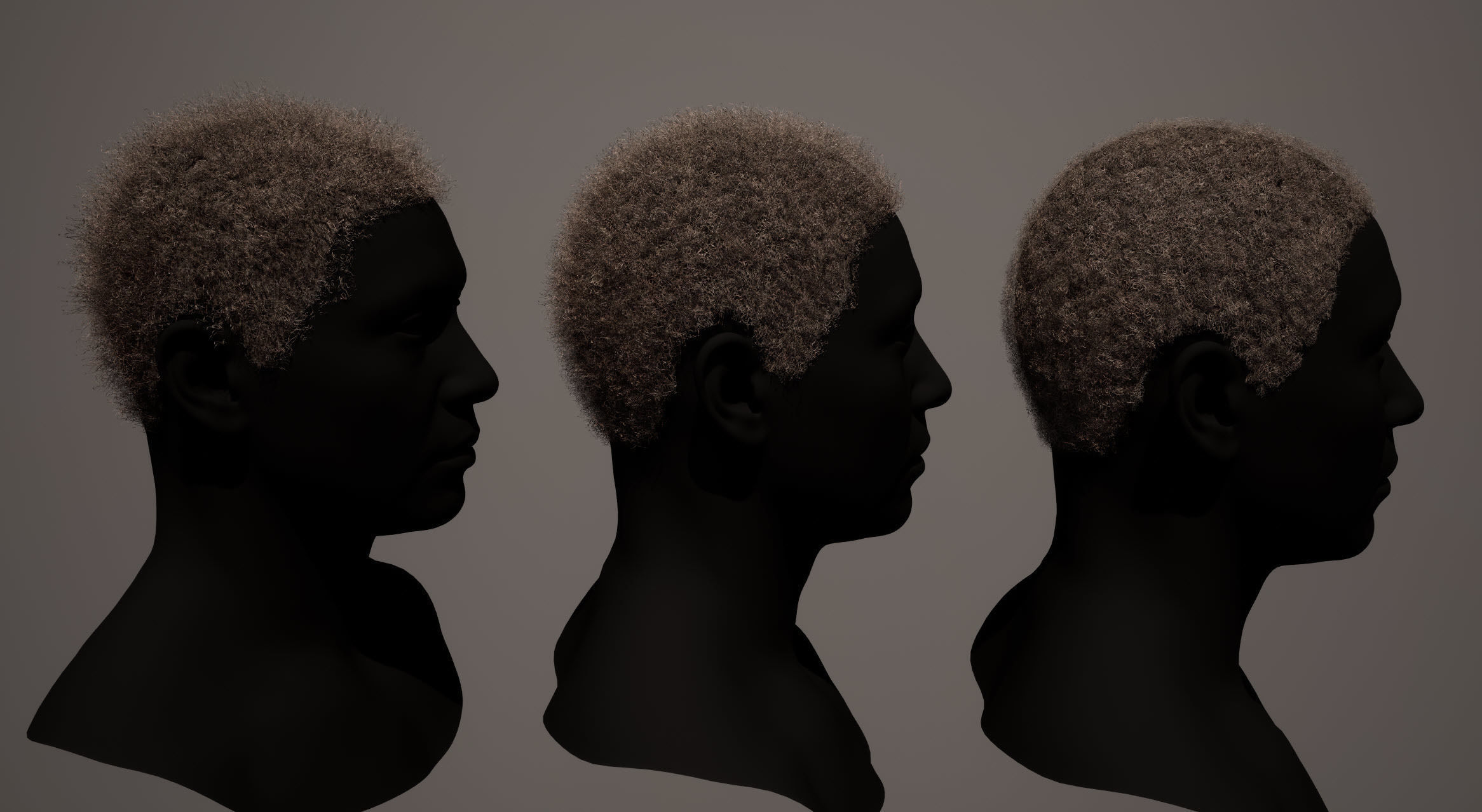 Real time afro hair 3D model_1