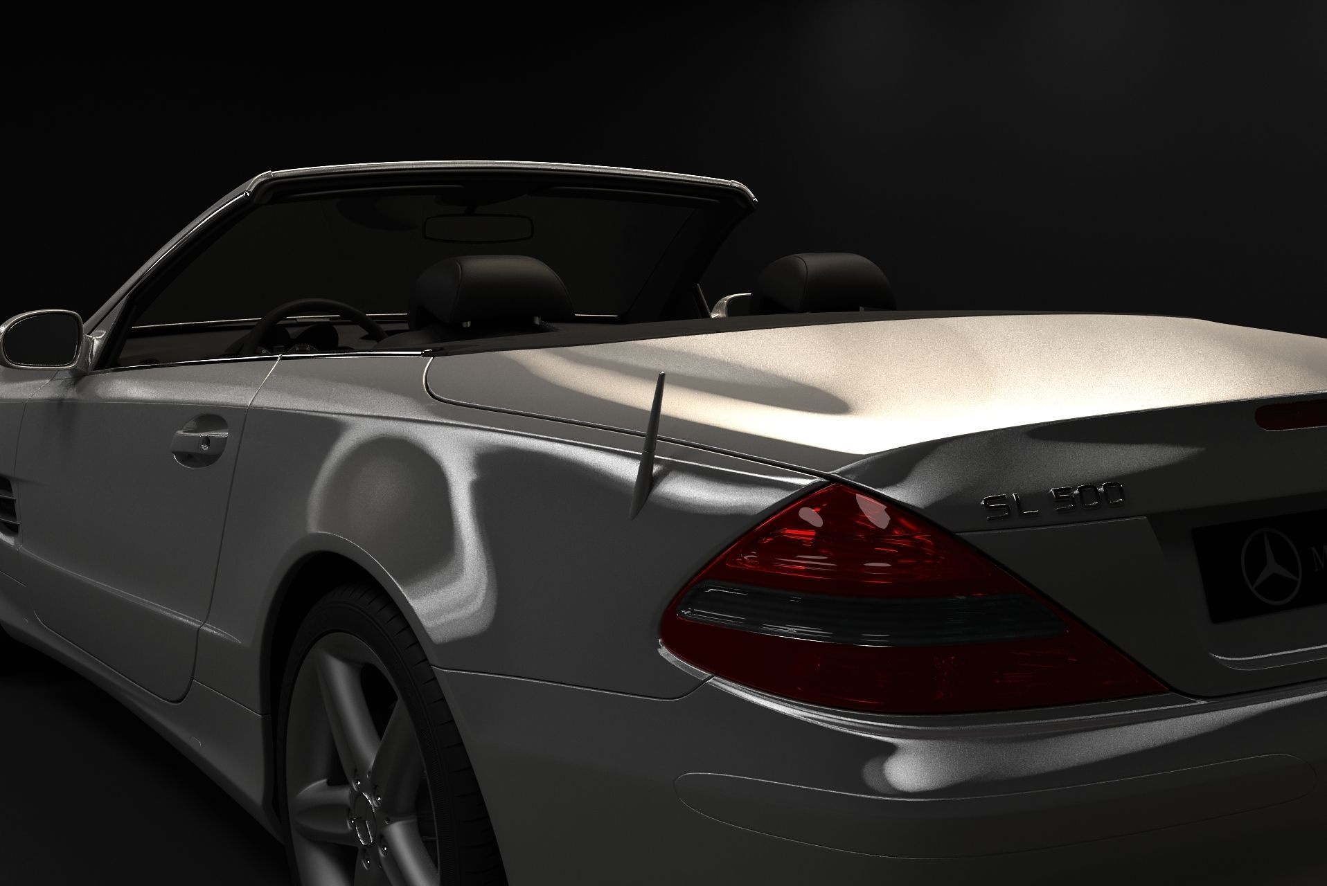 Mercedes SL500 Roadster 2005 3D model_2
