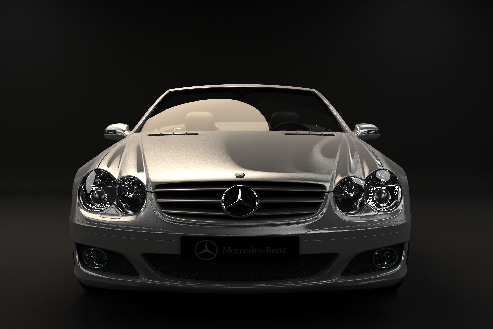 Mercedes SL500 Roadster 2005 3D model_3