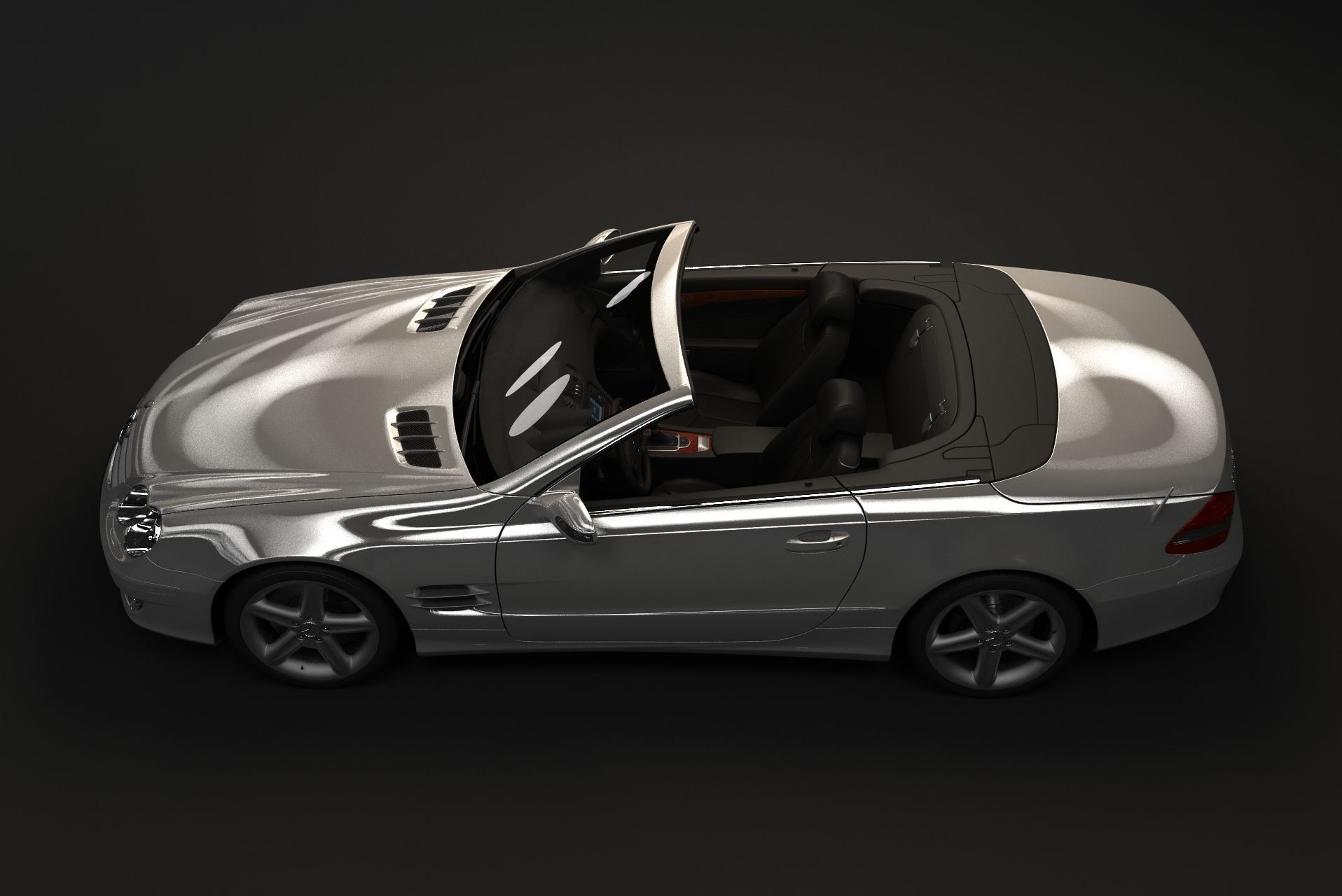 Mercedes SL500 Roadster 2005 3D model_5