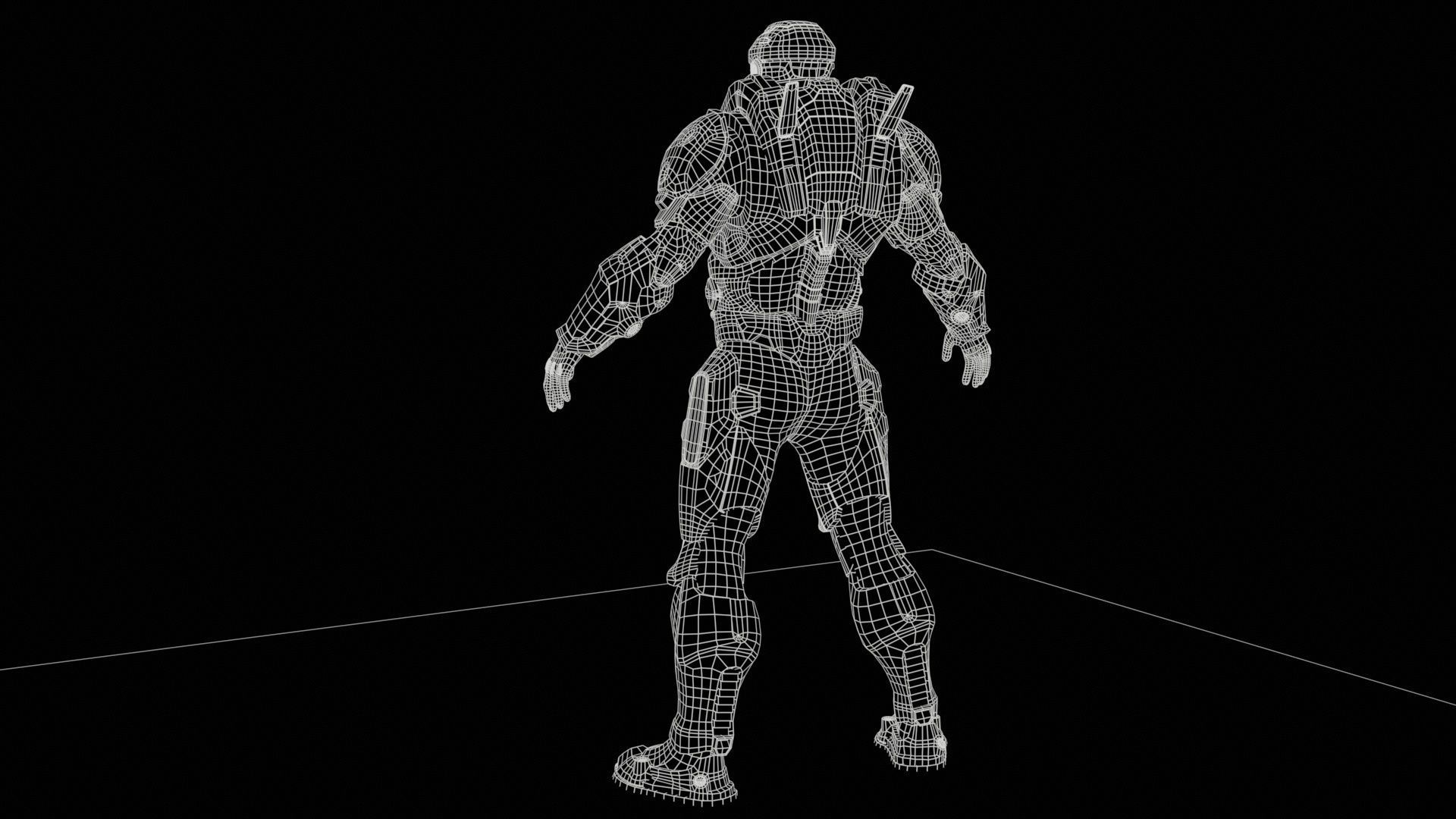 CyberJagg Low-poly 3D model_7