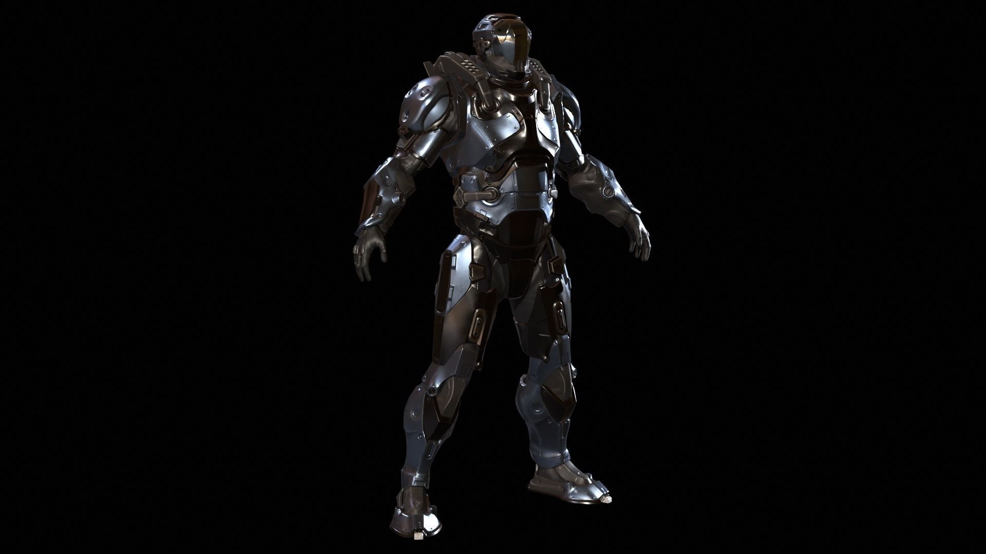 CyberJagg Low-poly 3D model_5